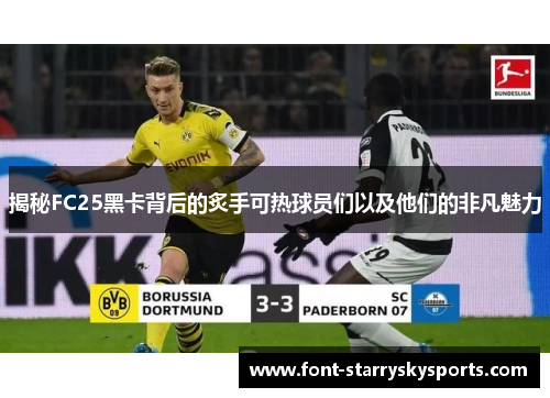 揭秘FC25黑卡背后的炙手可热球员们以及他们的非凡魅力